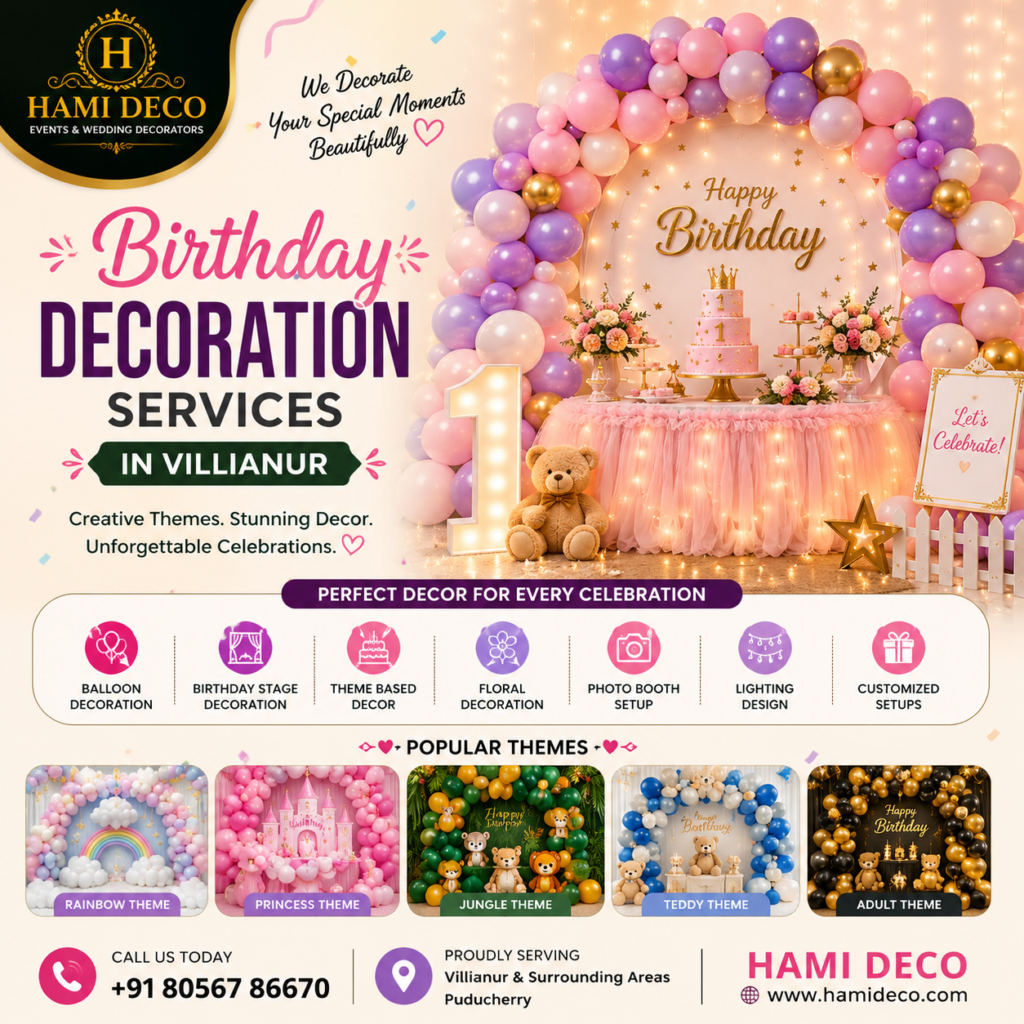 Birthday Decoration Services in Villianur 
