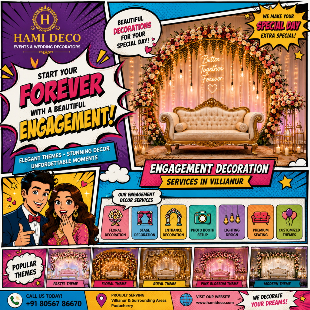 Engagement Decoration Services in Villianur