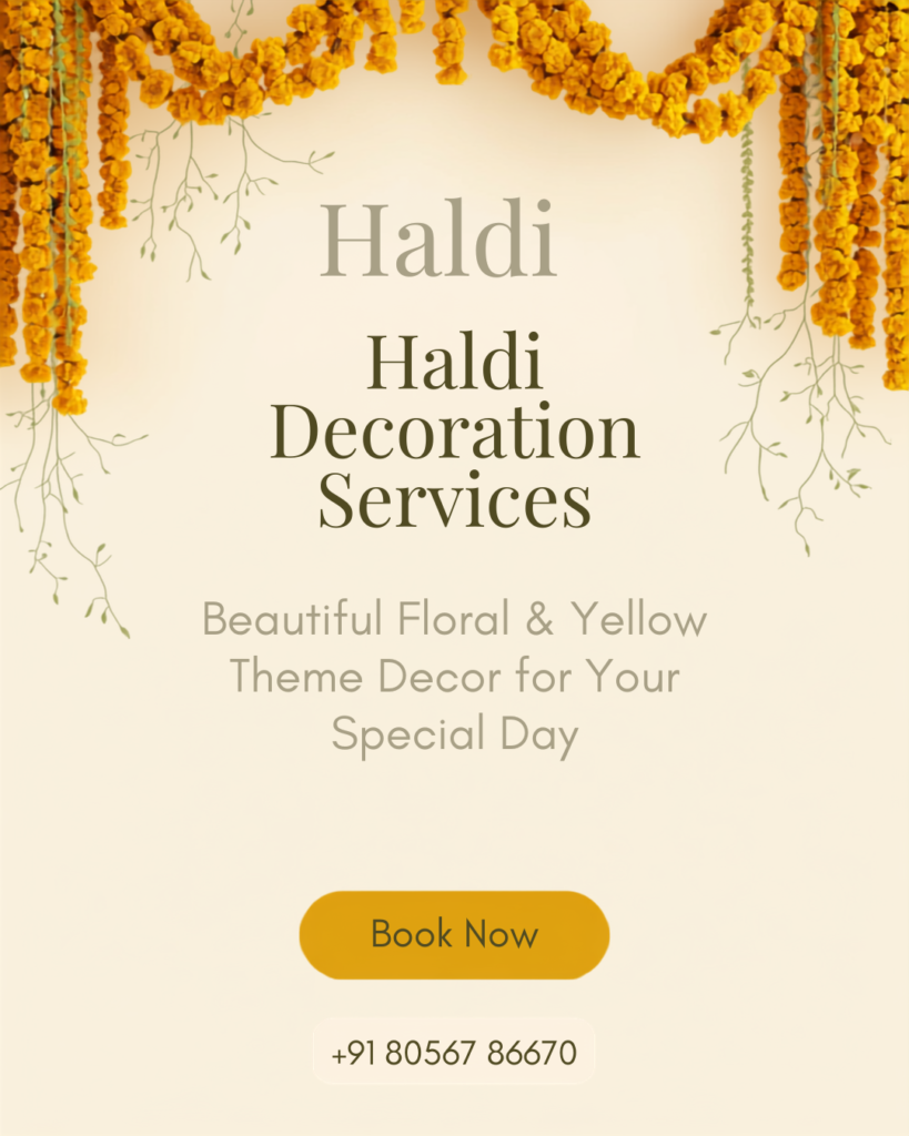 Haldi Decoration Services in Pondicherry.